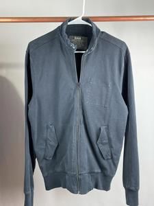 R44 Rogan Knit Navy Bomber Jacket Size Small Made in USA